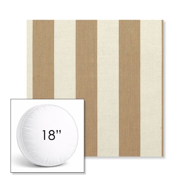 Picture of Maxim Heather Beige | 18" Round Boxed Sunbrella® Outdoor Pillow (3" Thick)