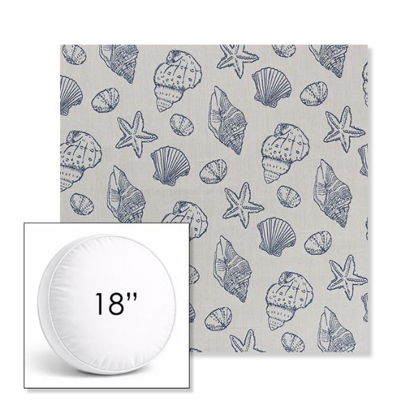 Picture of Nantucket Atlantis | 18" Round Boxed Sunbrella® Outdoor Pillow (3" Thick)