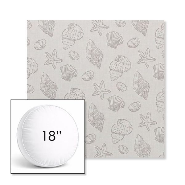 Picture of Nantucket Fossil | 18" Round Boxed Sunbrella® Outdoor Pillow (3" Thick)