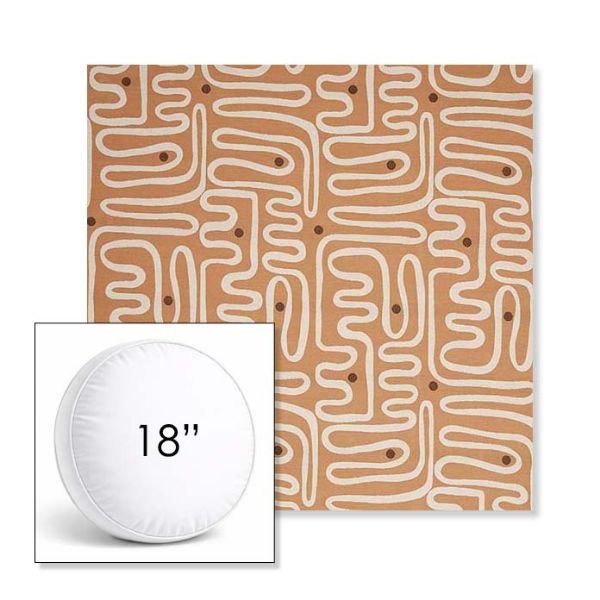 Picture of Nema Peachwood | 18" Round Boxed Sunbrella® Outdoor Pillow (3" Thick)