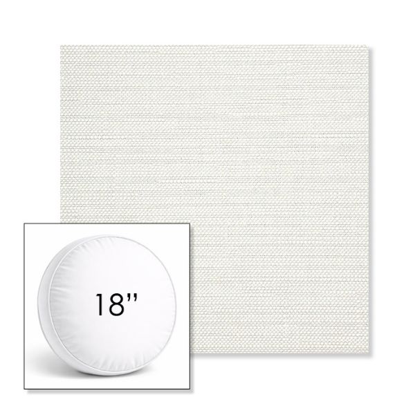 Picture of Piazza Cloud | 18" Round Boxed Sunbrella® Outdoor Pillow (3" Thick)