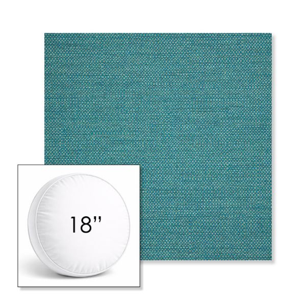 Picture of Piazza Lagoon | 18" Round Boxed Sunbrella® Outdoor Pillow (3" Thick)