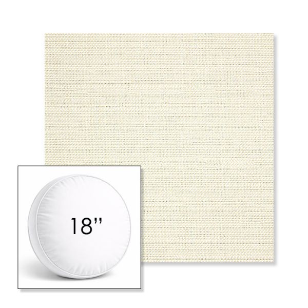 Picture of Piazza Parchment | 18" Round Boxed Sunbrella® Outdoor Pillow (3" Thick)