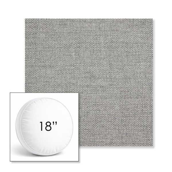 Picture of Piazza Stone | 18" Round Boxed Sunbrella® Outdoor Pillow (3" Thick)