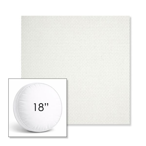 Picture of Pique Salt | 18" Round Boxed Sunbrella® Outdoor Pillow (3" Thick)