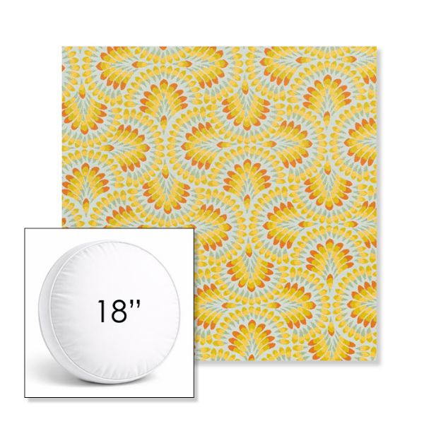 Picture of Plume Tropics | 18" Round Boxed Sunbrella® Outdoor Pillow (3" Thick)