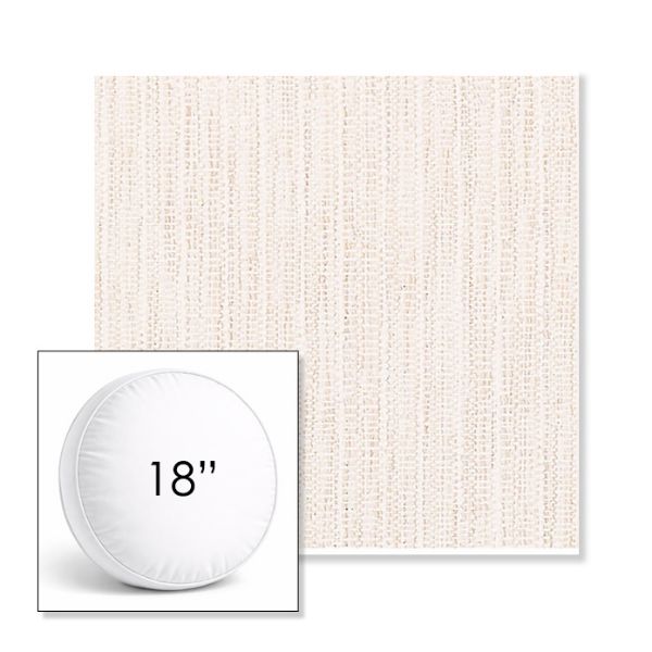 Picture of Poros Eggshell | 18" Round Boxed Sunbrella® Outdoor Pillow (3" Thick)