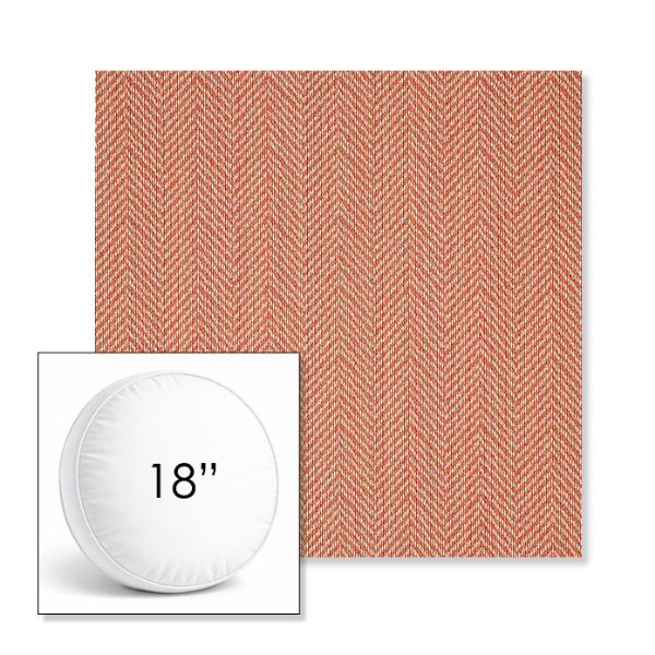 Picture of Posh Coral | 18" Round Boxed Sunbrella® Outdoor Pillow (3" Thick)