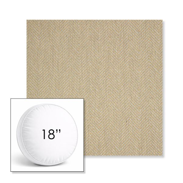Picture of Posh Shitake | 18" Round Boxed Sunbrella® Outdoor Pillow (3" Thick)