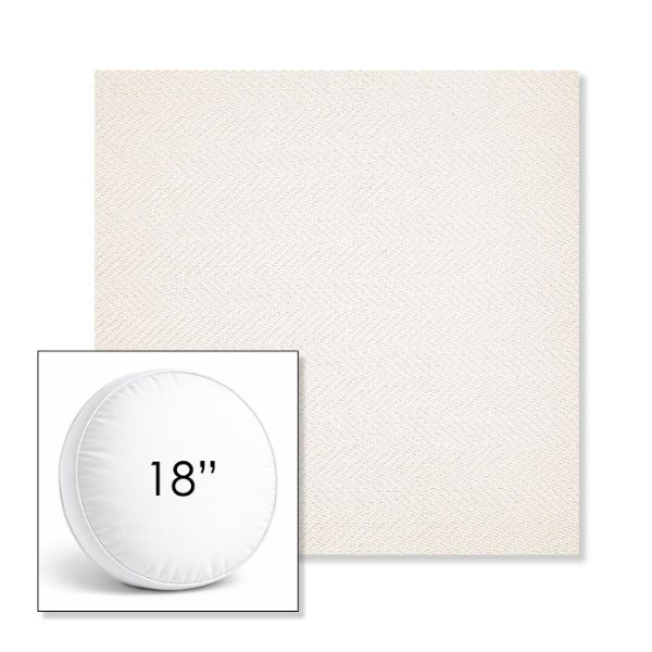 Picture of Posh Snow | 18" Round Boxed Sunbrella® Outdoor Pillow (3" Thick)