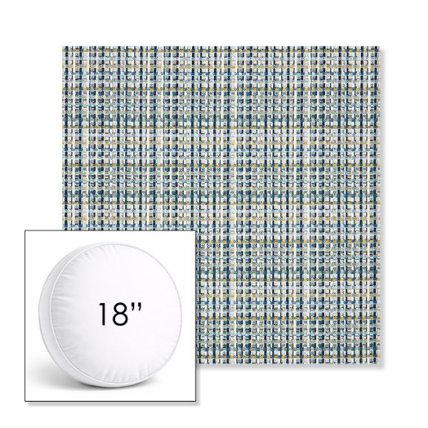 Picture of Principle Lagoon | 18" Round Boxed Sunbrella® Outdoor Pillow (3" Thick)