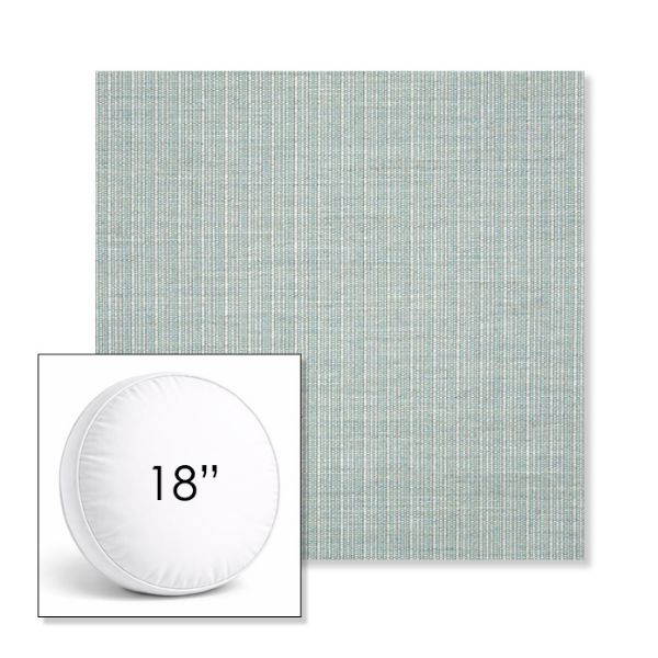 Picture of Proven Seaglass | 18" Round Boxed Sunbrella® Outdoor Pillow (3" Thick)