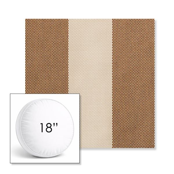 Picture of Rothko Latte | 18" Round Boxed Sunbrella® Outdoor Pillow (3" Thick)