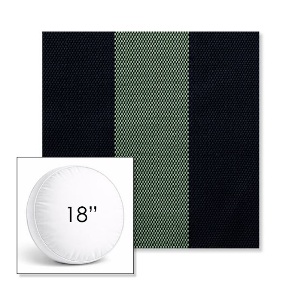 Picture of Rothko Mint Julep | 18" Round Boxed Sunbrella® Outdoor Pillow (3" Thick)