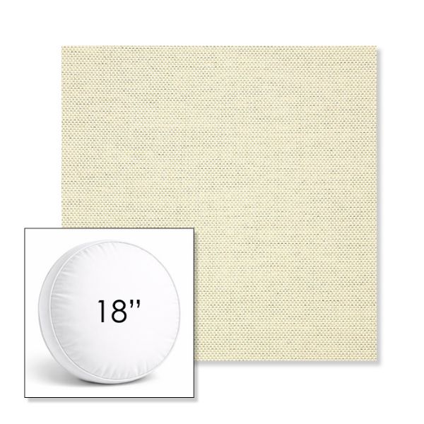 Picture of Sailcloth Sailor | 18" Round Boxed Sunbrella® Outdoor Pillow (3" Thick)