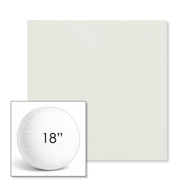 Picture of Sailcloth Salt | 18" Round Boxed Sunbrella® Outdoor Pillow (3" Thick)