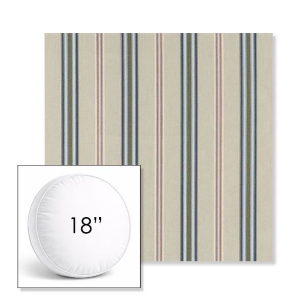 Picture of Saltillo Sagebrush | 18" Round Boxed Sunbrella® Outdoor Pillow (3" Thick)