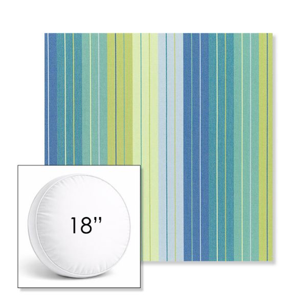 Picture of Seville Seaside | 18" Round Boxed Sunbrella® Outdoor Pillow (3" Thick)