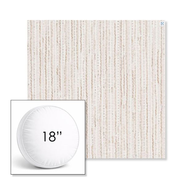 Picture of Tectonic Parchment | 18" Round Boxed Sunbrella® Outdoor Pillow (3" Thick)