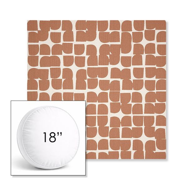 Picture of Toggle Canyon Rose | 18" Round Boxed Sunbrella® Outdoor Pillow (3" Thick)