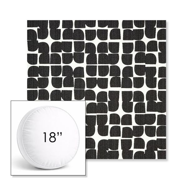 Picture of Toggle Inkblot | 18" Round Boxed Sunbrella® Outdoor Pillow (3" Thick)