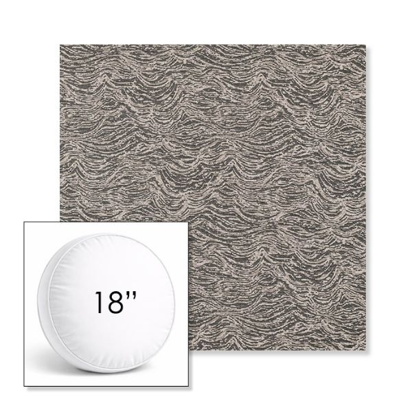 Picture of Undercurrent Storm | 18" Round Boxed Sunbrella® Outdoor Pillow (3" Thick)