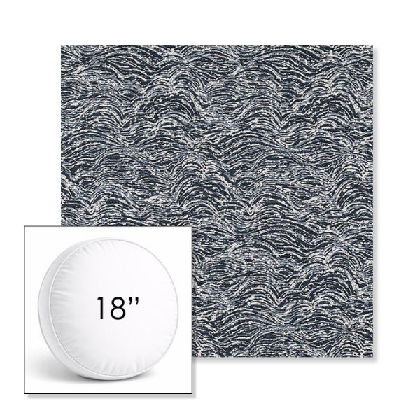 Picture of Undercurrent Tide | 18" Round Boxed Sunbrella® Outdoor Pillow (3" Thick)