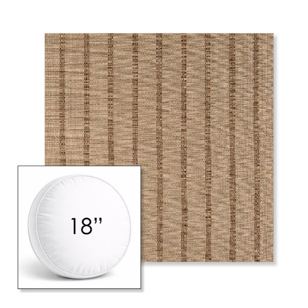 Picture of Unwind Driftwood | 18" Round Boxed Sunbrella® Outdoor Pillow (3" Thick)