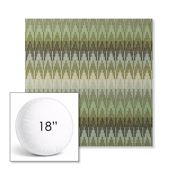 Picture of Valley Herbal | 18" Round Boxed Sunbrella® Outdoor Pillow (3" Thick)