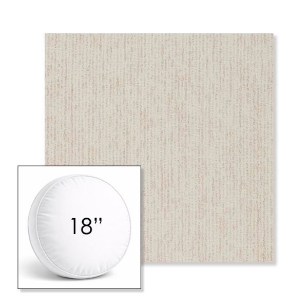 Picture of Vista Alabaster | 18" Round Boxed Sunbrella® Outdoor Pillow (3" Thick)