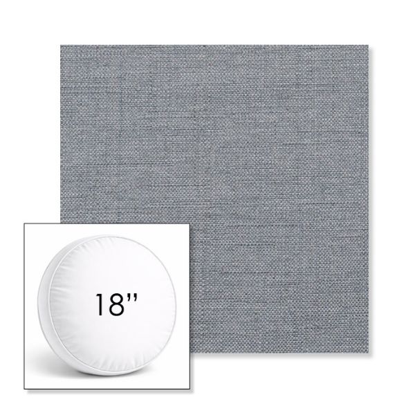 Picture of Willa Haze | 18" Round Boxed Sunbrella® Outdoor Pillow (3" Thick)