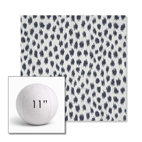 Picture of Agra Indigo | 11" Round Ball Pillow Sunbrella® Outdoor Pillow (3" Thick)