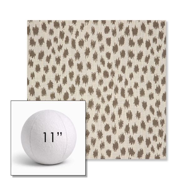 Picture of Agra Pebble | 11" Round Ball Pillow Sunbrella® Outdoor Pillow (3" Thick)