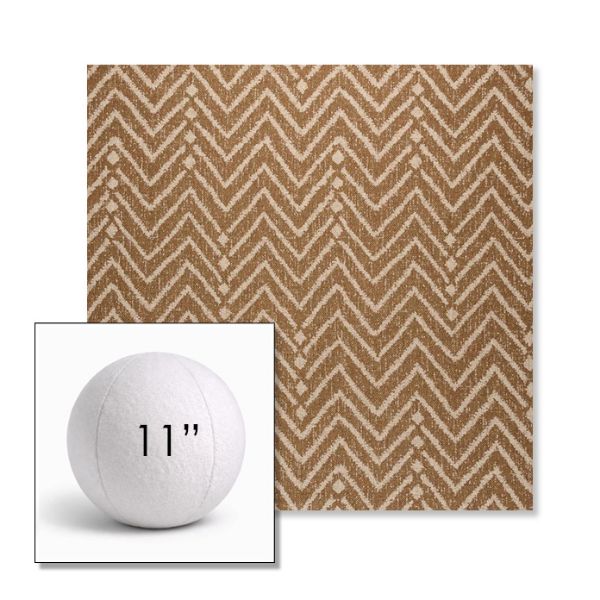 Picture of Argo Toffee | 11" Round Ball Pillow Sunbrella® Outdoor Pillow (3" Thick)