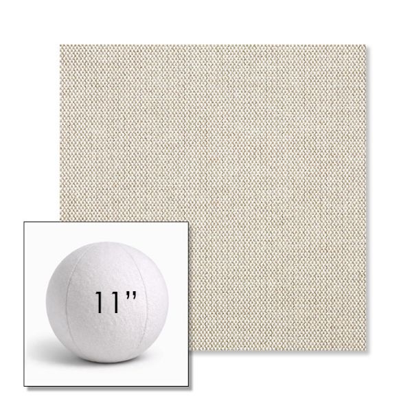 Picture of Blend Linen | 11" Round Ball Pillow Sunbrella® Outdoor Pillow (3" Thick)