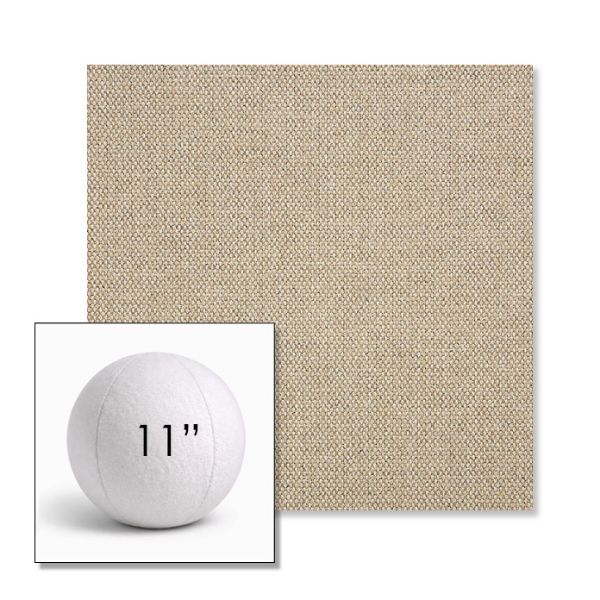 Picture of Blend Sand | 11" Round Ball Pillow Sunbrella® Outdoor Pillow (3" Thick)