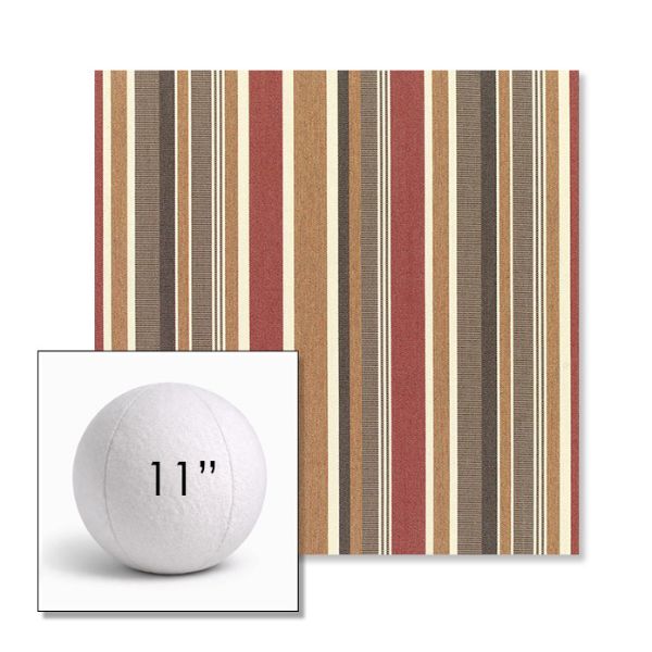 Picture of Brannon Redwood | 11" Round Ball Pillow Sunbrella® Outdoor Pillow (3" Thick)