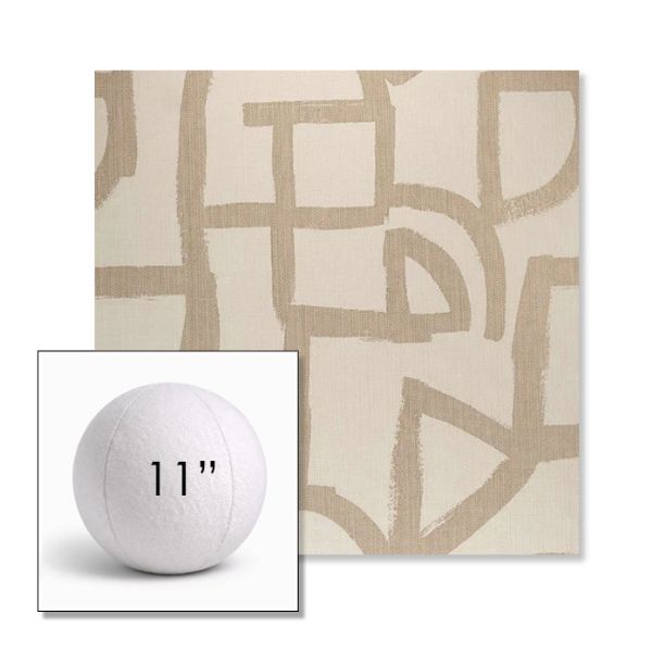Picture of Brushstroke Stucco | 11" Round Ball Pillow Sunbrella® Outdoor Pillow (3" Thick)