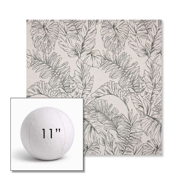 Picture of Calm Graphite | 11" Round Ball Pillow Sunbrella® Outdoor Pillow (3" Thick)