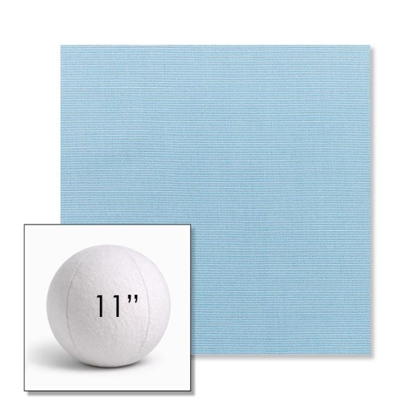Picture of Canvas Air Blue | 11" Round Ball Pillow Sunbrella® Outdoor Pillow (3" Thick)