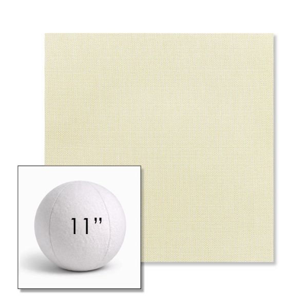 Picture of Canvas Birds Eye | 11" Round Ball Pillow Sunbrella® Outdoor Pillow (3" Thick)