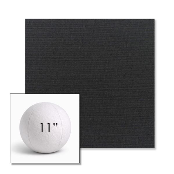 Picture of Canvas Black | 11" Round Ball Pillow Sunbrella® Outdoor Pillow (3" Thick)