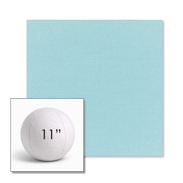 Picture of Canvas Mineral Blue | 11" Round Ball Pillow Sunbrella® Outdoor Pillow (3" Thick)