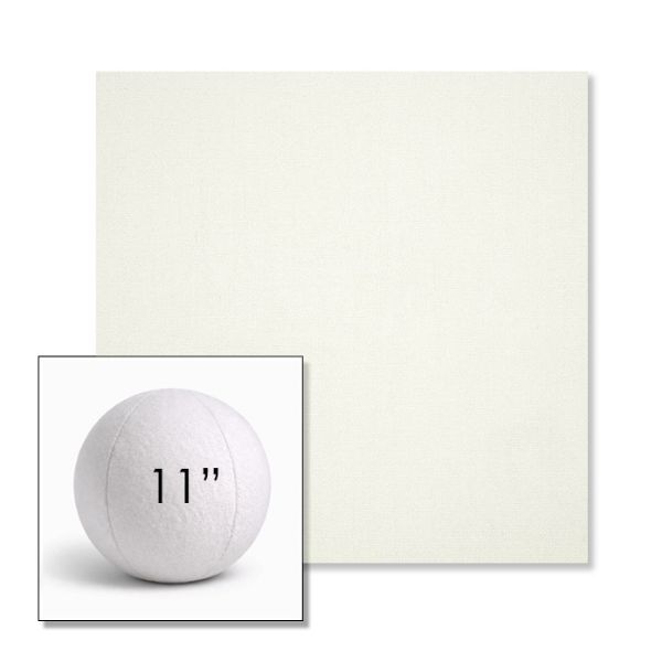 Picture of Canvas White | 11" Round Ball Pillow Sunbrella® Outdoor Pillow (3" Thick)