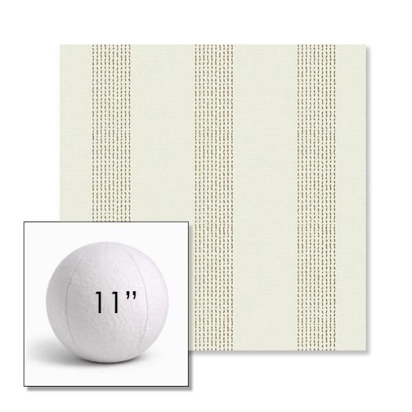 Picture of Caper Linen | 11" Round Ball Pillow Sunbrella® Outdoor Pillow (3" Thick)