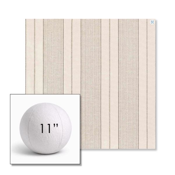 Picture of Carlo Graphite | 11" Round Ball Pillow Sunbrella® Outdoor Pillow (3" Thick)