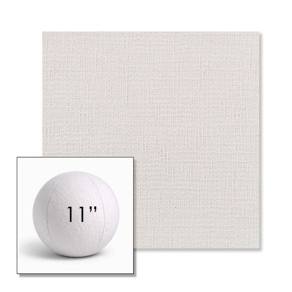 Picture of Cassava White | 11" Round Ball Pillow Sunbrella® Outdoor Pillow (3" Thick)