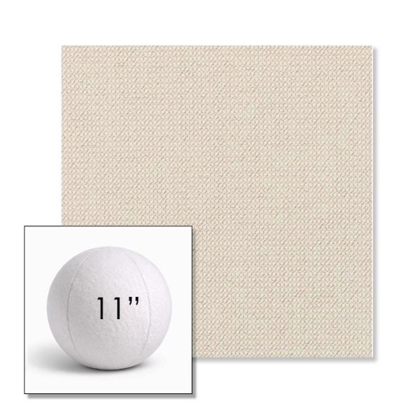 Picture of Charmer Parchment | 11" Round Ball Pillow Sunbrella® Outdoor Pillow (3" Thick)