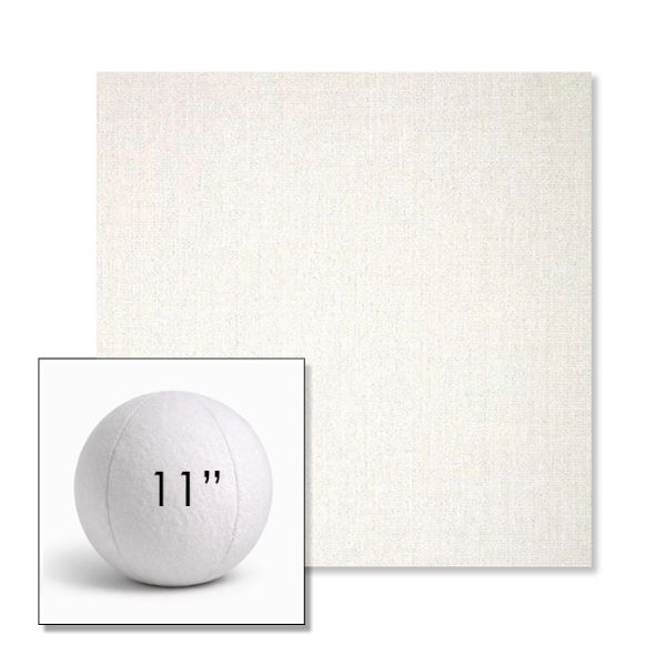 Picture of Crush Snow | 11" Round Ball Pillow Sunbrella® Outdoor Pillow (3" Thick)