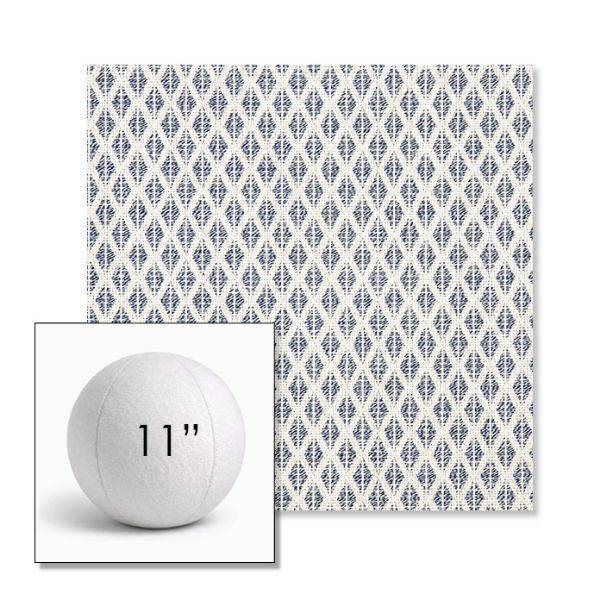 Picture of Detail Denim | 11" Round Ball Pillow Sunbrella® Outdoor Pillow (3" Thick)